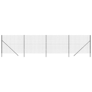 Maschendrahtzaun Anthrazit 1,6x10 m Verzinkter Stahl