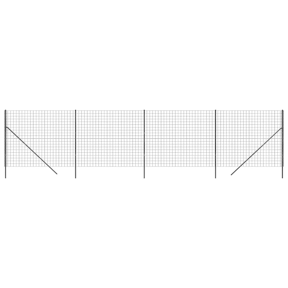 Maschendrahtzaun Anthrazit 1,8x10 m Verzinkter Stahl