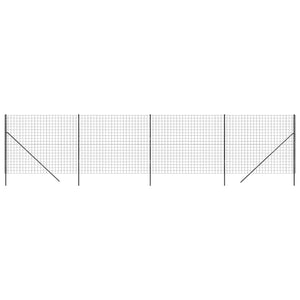 Maschendrahtzaun Anthrazit 1,8x10 m Verzinkter Stahl