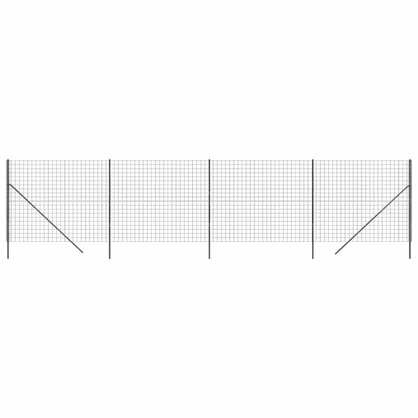 Maschendrahtzaun Anthrazit 2,2x10 m Verzinkter Stahl