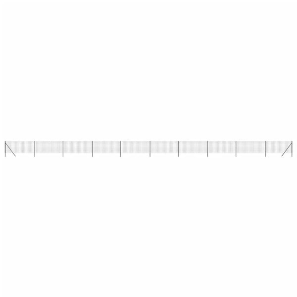 Maschendrahtzaun Anthrazit 0,8x25 m Verzinkter Stahl