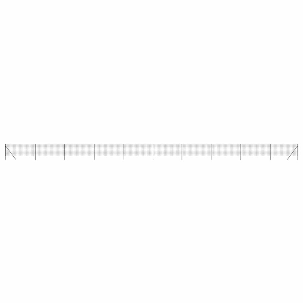 Maschendrahtzaun Anthrazit 1x25 m Verzinkter Stahl
