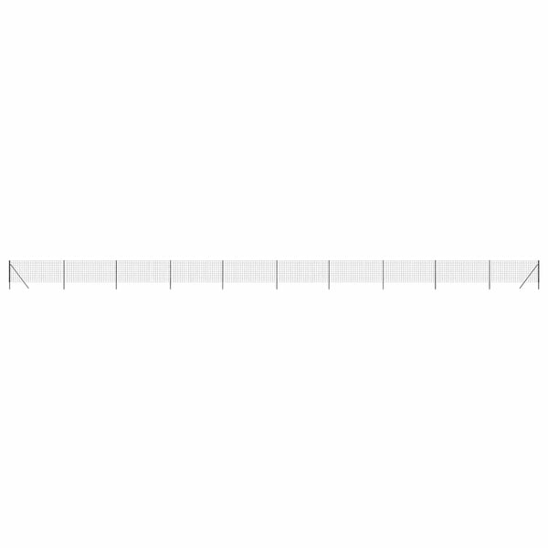 Maschendrahtzaun Anthrazit 1x25 m Verzinkter Stahl