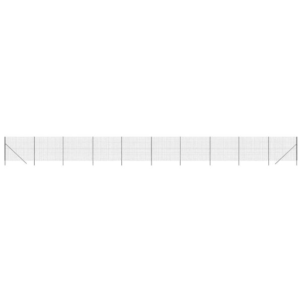 Maschendrahtzaun Anthrazit 1,4x25 m Verzinkter Stahl