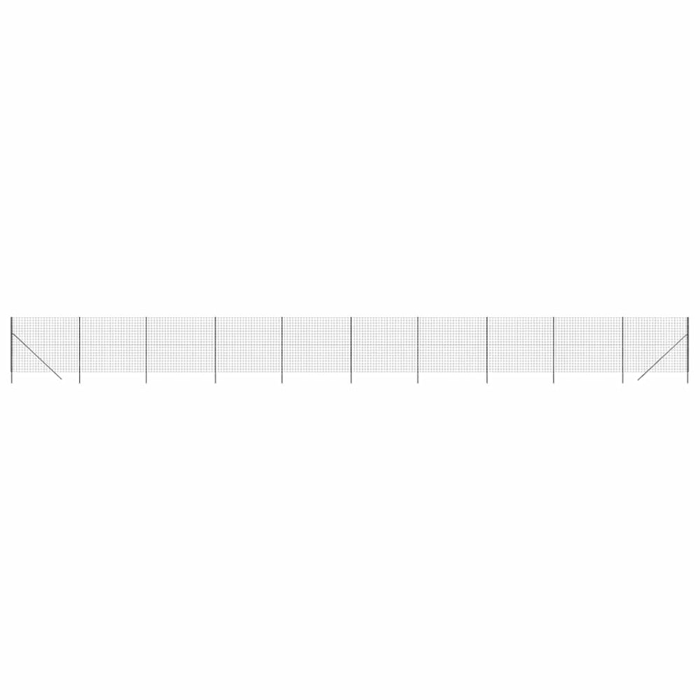 Maschendrahtzaun Anthrazit 1,8x25 m Verzinkter Stahl