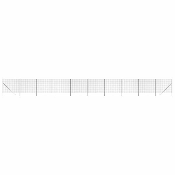 Maschendrahtzaun Anthrazit 1,8x25 m Verzinkter Stahl