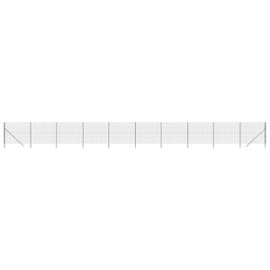 Maschendrahtzaun Anthrazit 2,2x25 m Verzinkter Stahl