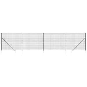 Maschendrahtzaun mit Bodenhülsen Anthrazit 1,4x10 m