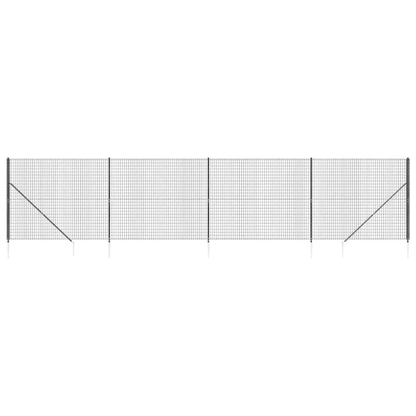 Maschendrahtzaun mit Bodenhülsen Anthrazit 2,2x10 m