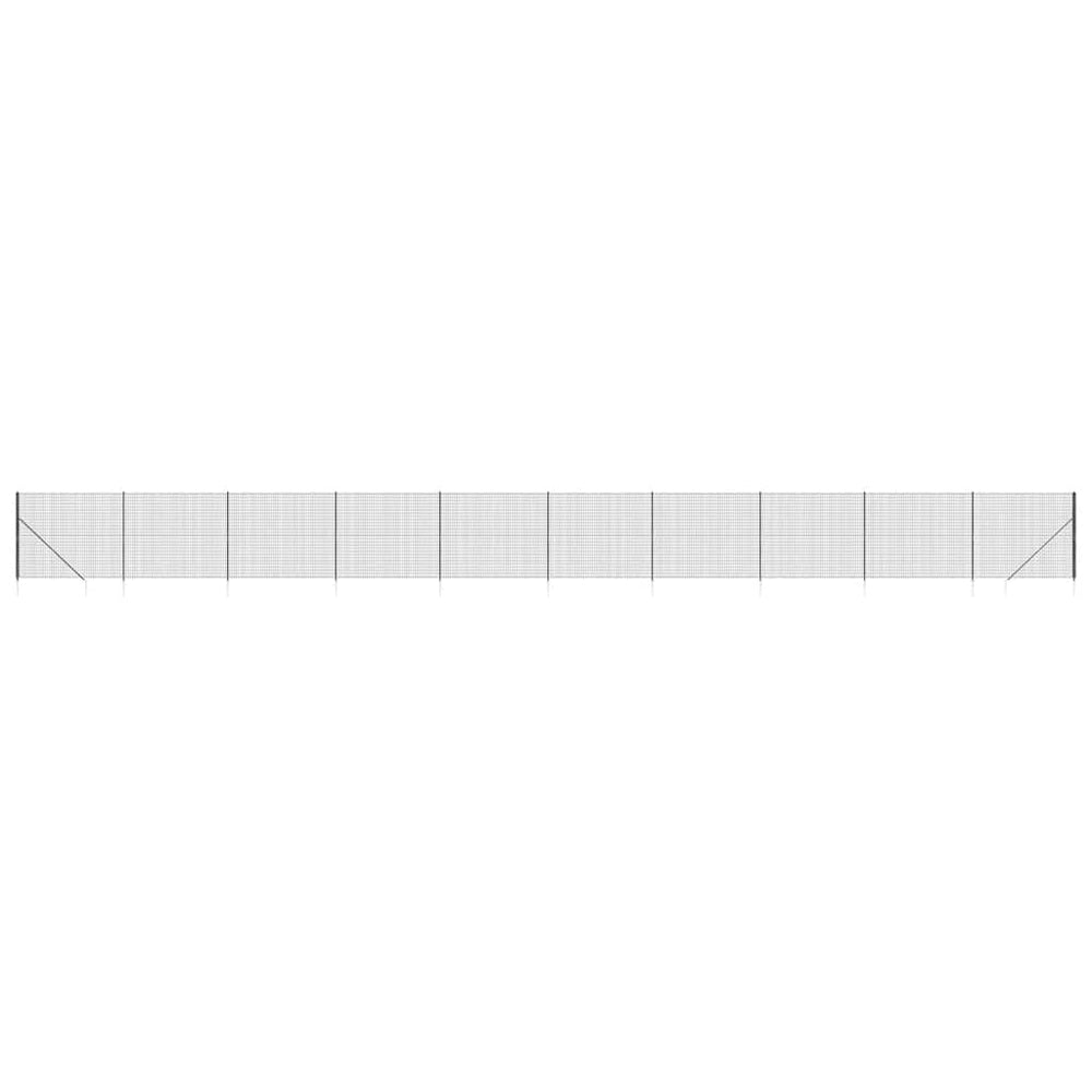 Maschendrahtzaun mit Bodenhülsen Anthrazit 1,8x25 m