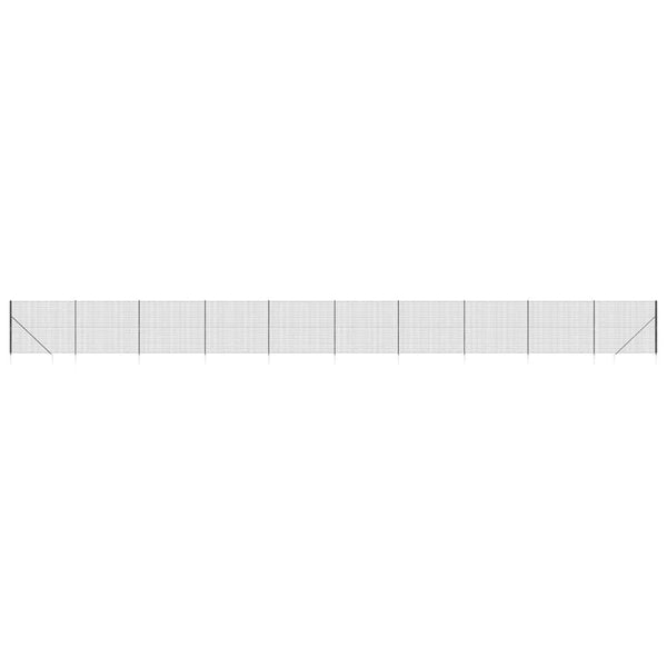 Maschendrahtzaun mit Bodenhülsen Anthrazit 1,8x25 m