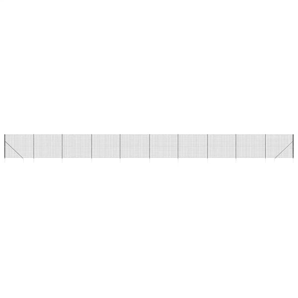 Maschendrahtzaun mit Bodenhülsen Anthrazit 2x25 m