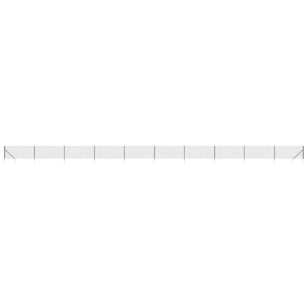 Maschendrahtzaun mit Bodenhülsen Anthrazit 0,8x25 m