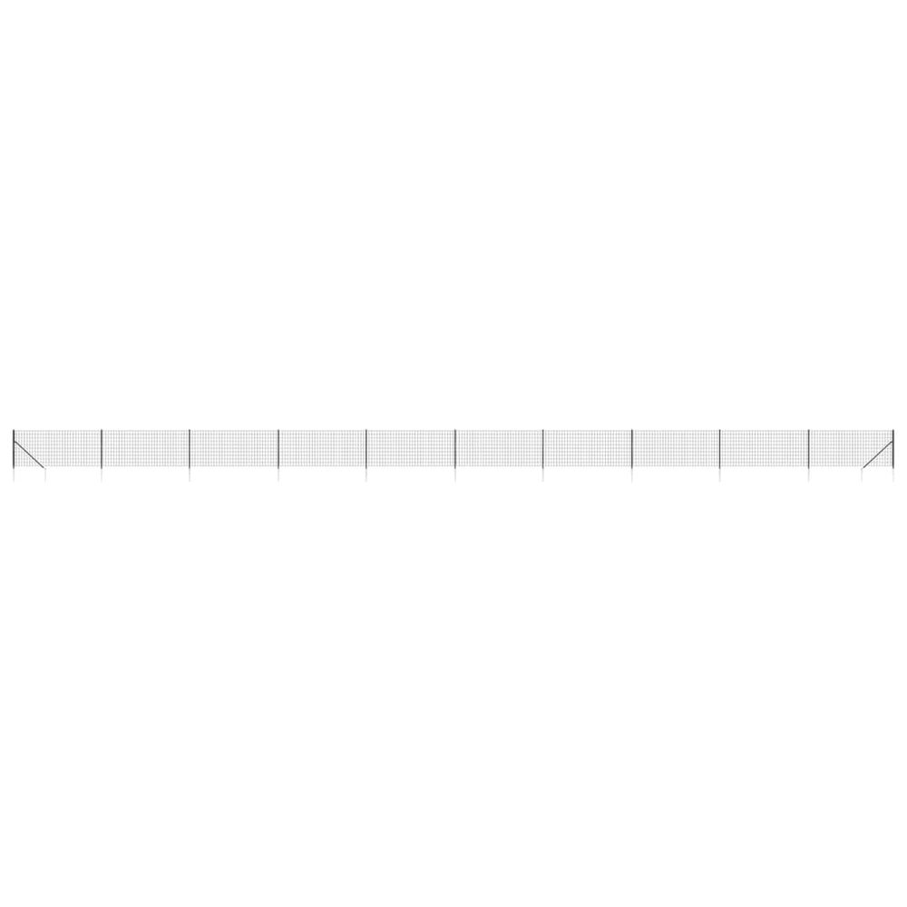 Maschendrahtzaun mit Bodenhülsen Anthrazit 1x25 m