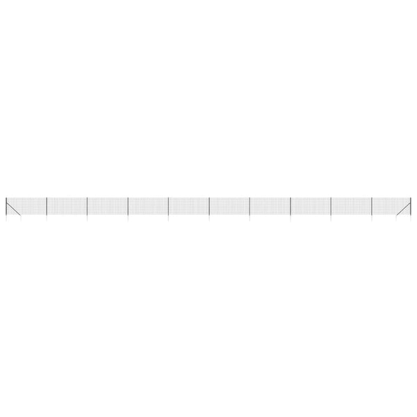 Maschendrahtzaun mit Bodenhülsen Anthrazit 1x25 m