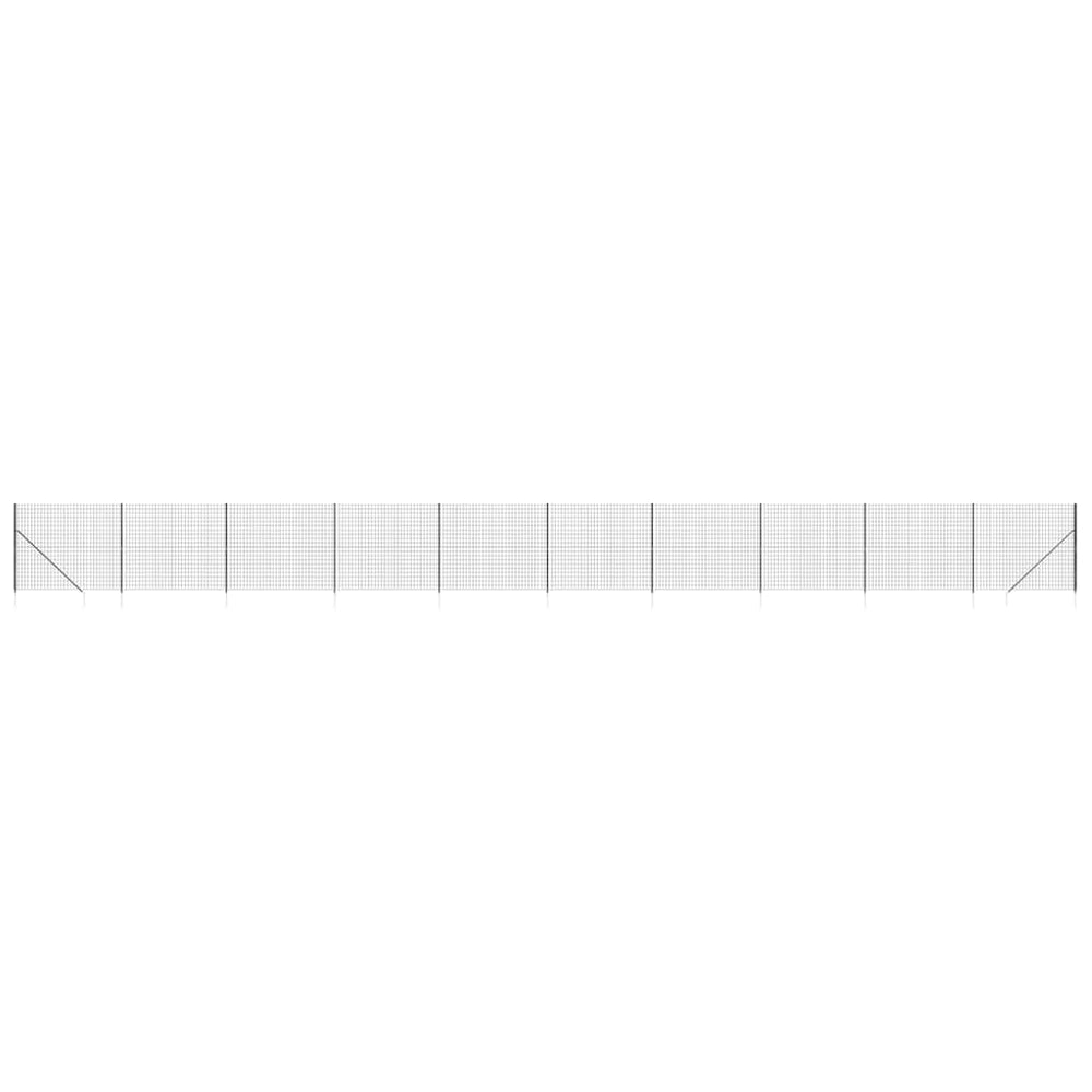 Maschendrahtzaun mit Bodenhülsen Anthrazit 1,4x25 m