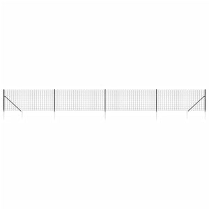 Maschendrahtzaun mit Bodenhülsen Anthrazit 1x10 m