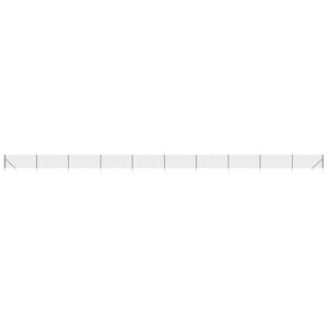 Maschendrahtzaun mit Bodenhülsen Anthrazit 1,1x25 m