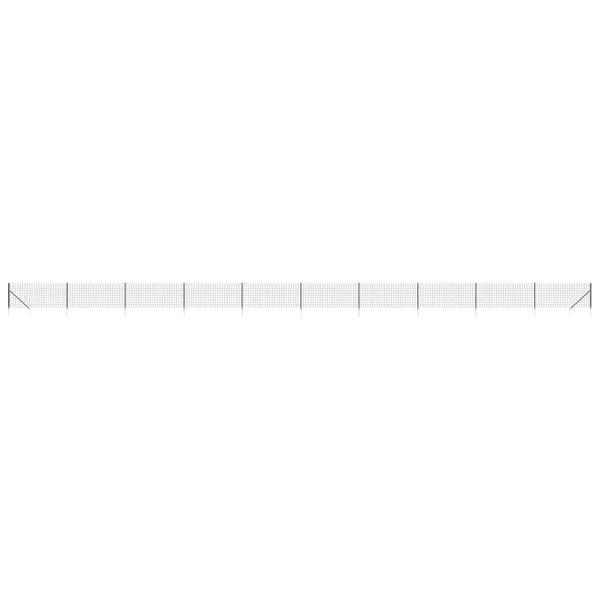 Maschendrahtzaun mit Bodenhülsen Anthrazit 1,1x25 m