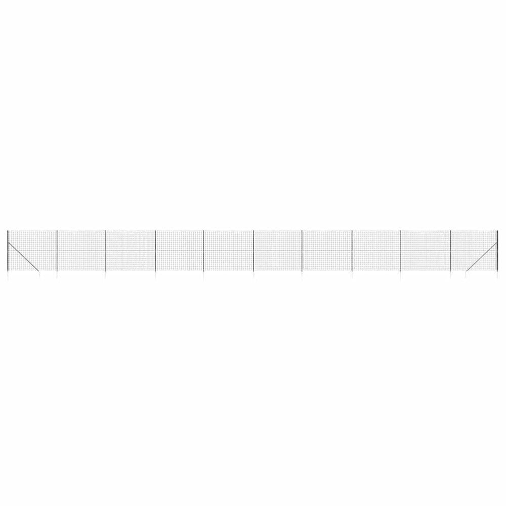 Maschendrahtzaun mit Bodenhülsen Anthrazit 1,4x25 m