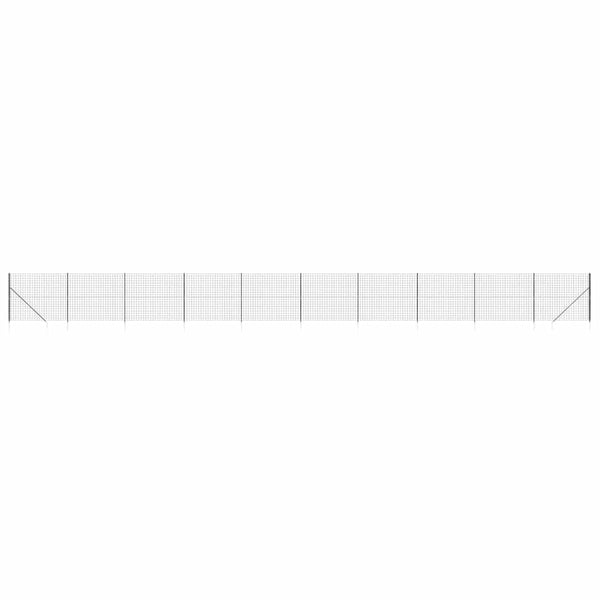 Maschendrahtzaun mit Bodenhülsen Anthrazit 1,4x25 m