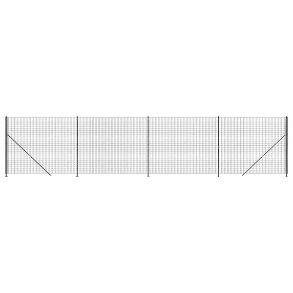 Maschendrahtzaun mit Bodenflansch Anthrazit 2,2x10 m