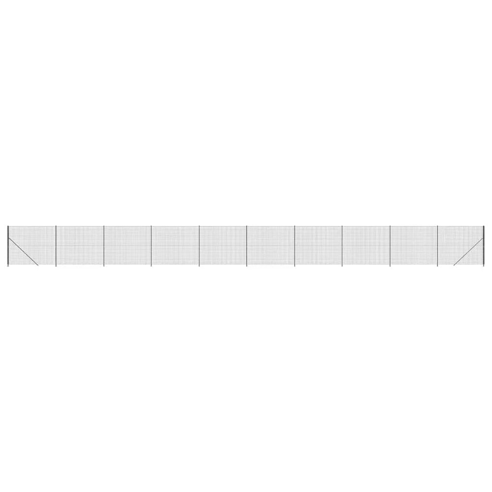 Maschendrahtzaun mit Bodenflansch Anthrazit 1,4x25 m