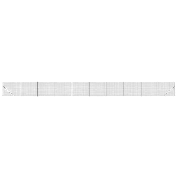 Maschendrahtzaun mit Bodenflansch Anthrazit 1,4x25 m