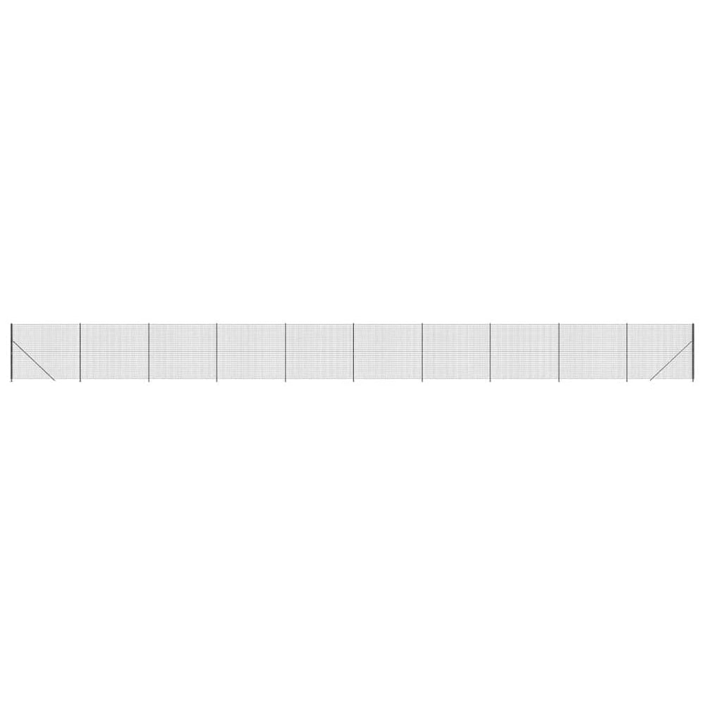 Maschendrahtzaun mit Bodenflansch Anthrazit 1,6x25 m