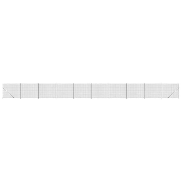 Maschendrahtzaun mit Bodenflansch Anthrazit 1,6x25 m