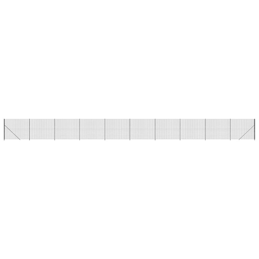 Maschendrahtzaun mit Bodenflansch Anthrazit 2,2x25 m