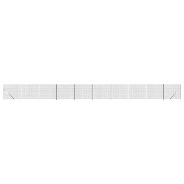 Maschendrahtzaun mit Bodenflansch Anthrazit 2,2x25 m