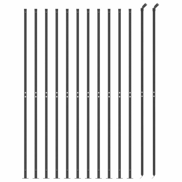 Maschendrahtzaun mit Bodenflansch Anthrazit 2,2x25 m
