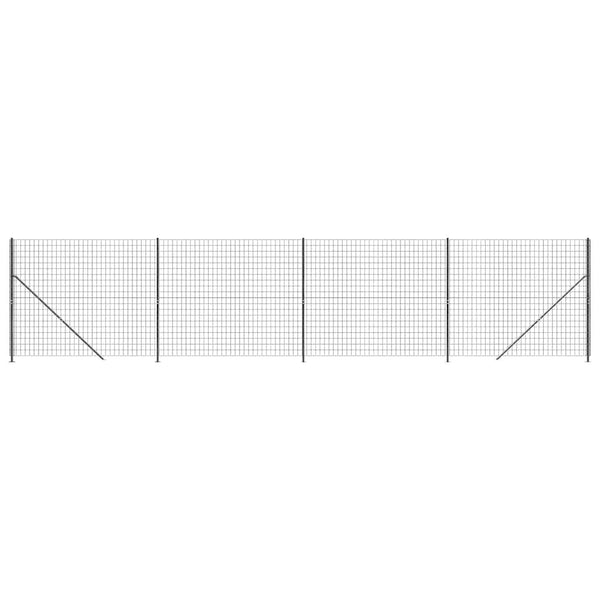 Maschendrahtzaun mit Bodenflansch Anthrazit 1,4x10 m