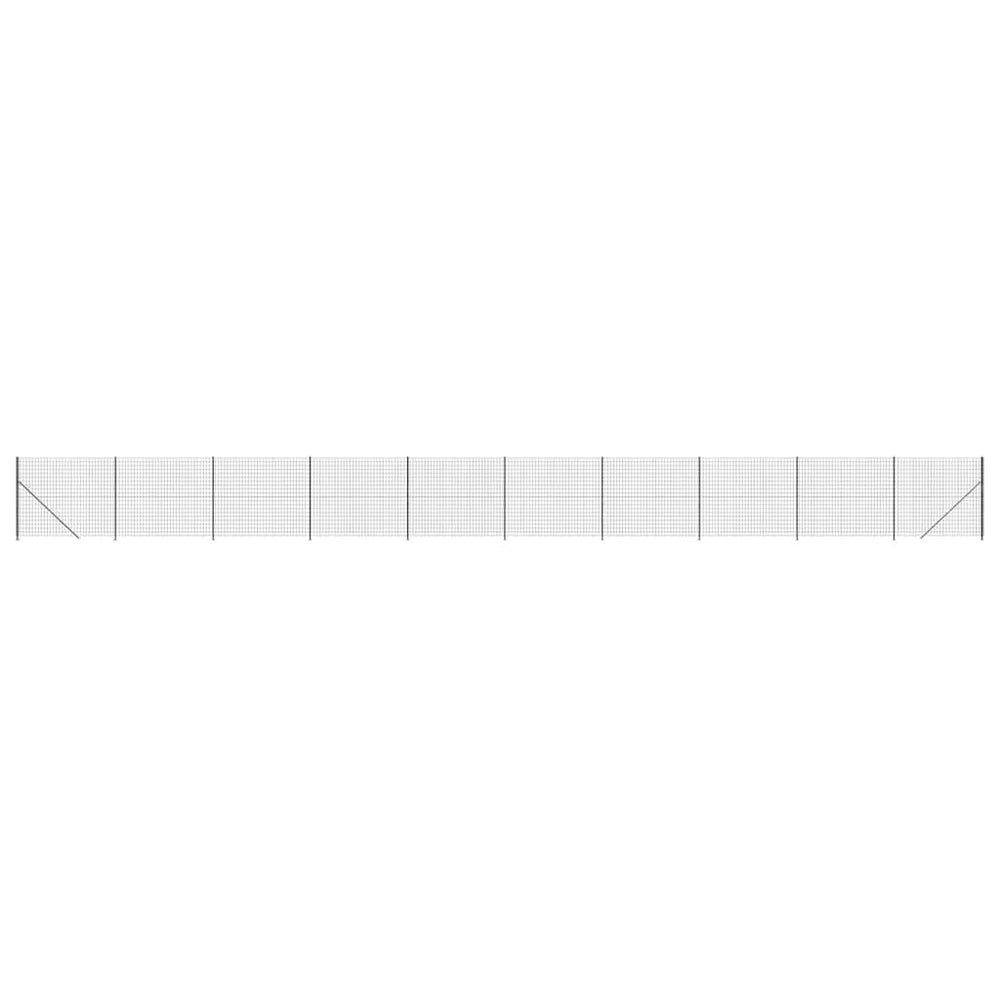 Maschendrahtzaun mit Bodenflansch Anthrazit 1,6x25 m
