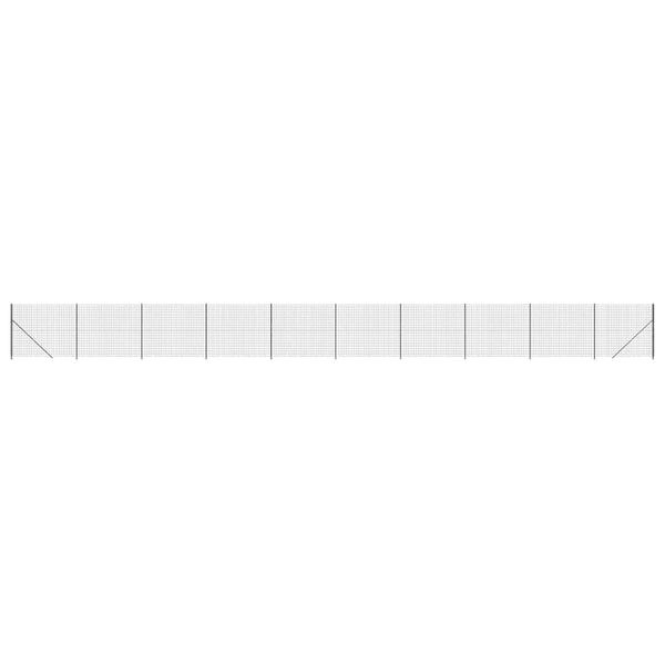 Maschendrahtzaun mit Bodenflansch Anthrazit 1,6x25 m