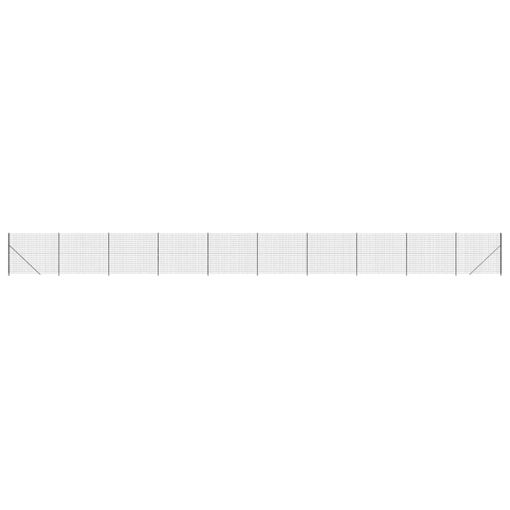 Maschendrahtzaun mit Bodenflansch Anthrazit 1,8x25 m