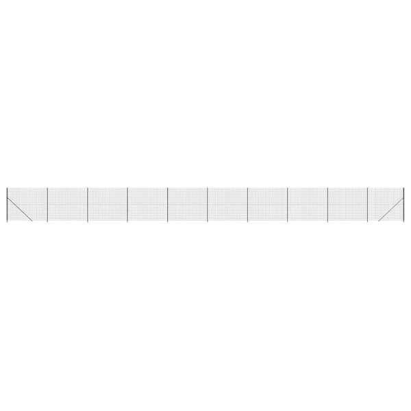 Maschendrahtzaun mit Bodenflansch Anthrazit 1,8x25 m