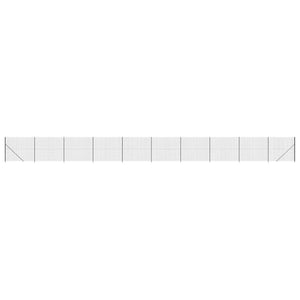 Maschendrahtzaun mit Bodenflansch Anthrazit 2x25 m