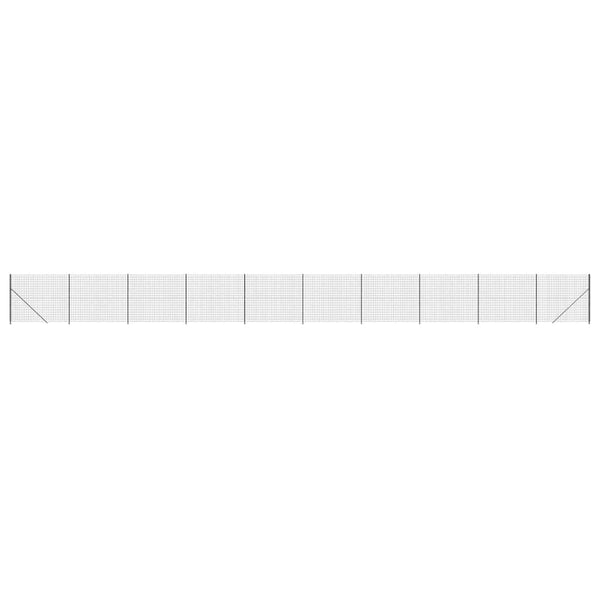 Maschendrahtzaun mit Bodenflansch Anthrazit 2x25 m