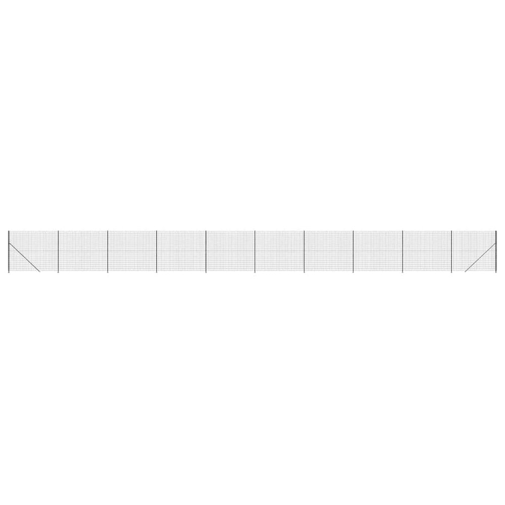 Maschendrahtzaun mit Bodenflansch Anthrazit 2,2x25 m