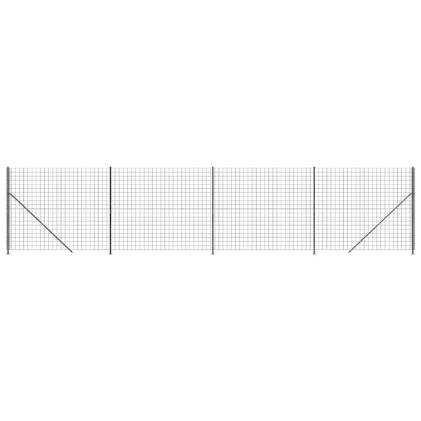Maschendrahtzaun mit Bodenflansch Anthrazit 1,4x10 m