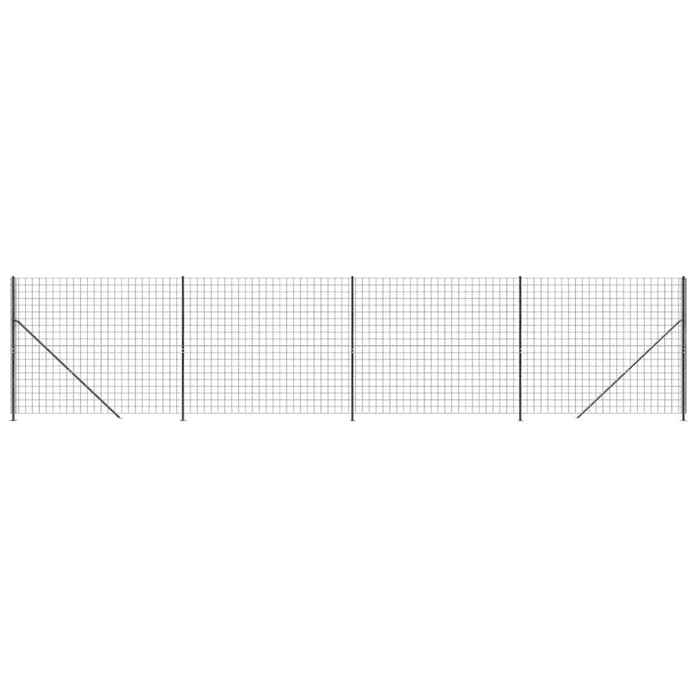 Maschendrahtzaun mit Bodenflansch Anthrazit 1,6x10 m