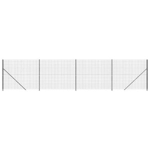 Maschendrahtzaun mit Bodenflansch Anthrazit 2x10 m