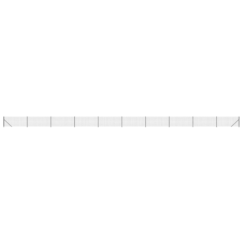 Maschendrahtzaun mit Bodenflansch Anthrazit 1x25 m