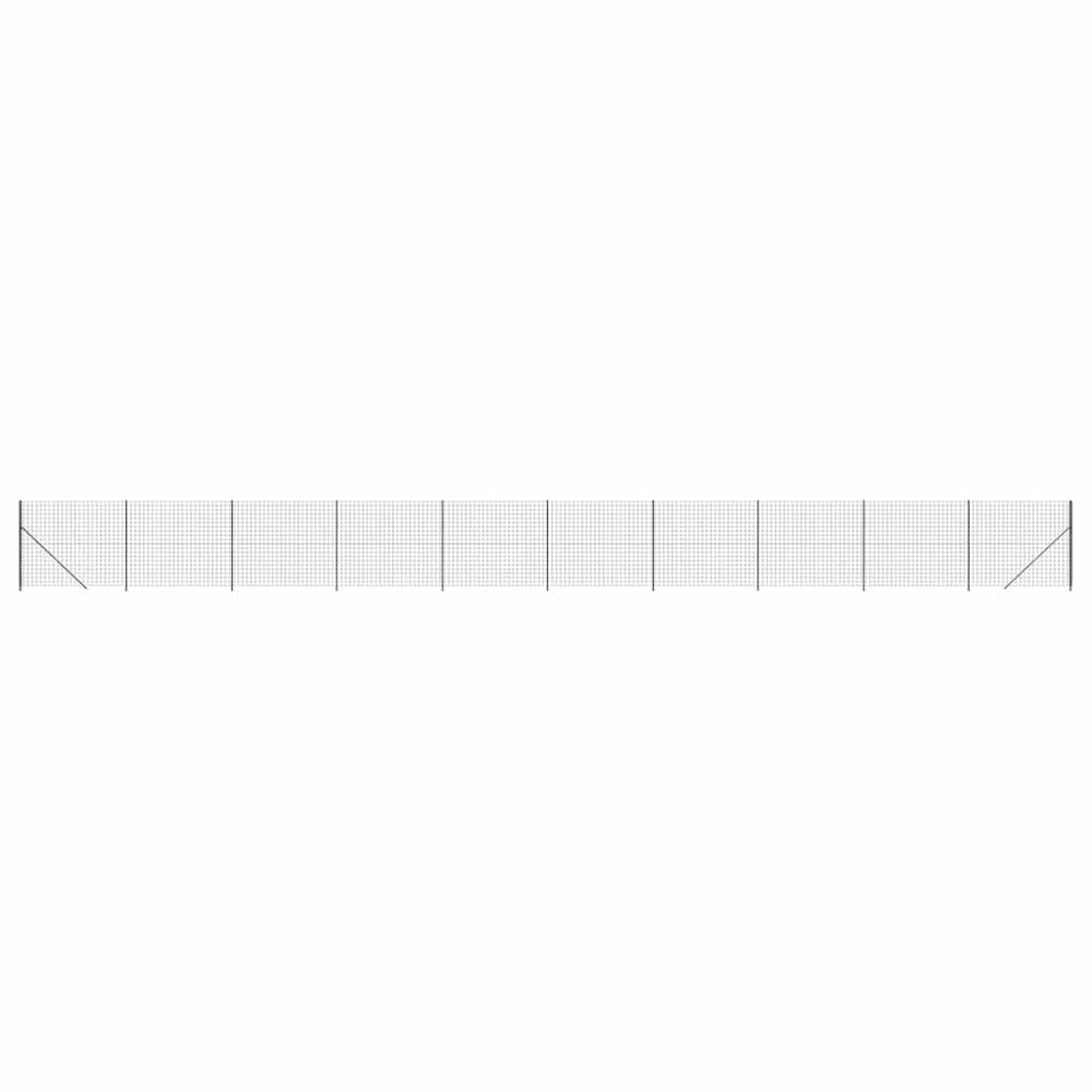 Maschendrahtzaun mit Bodenflansch Anthrazit 1,4x25 m