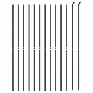 Maschendrahtzaun mit Bodenflansch Anthrazit 1,6x25 m