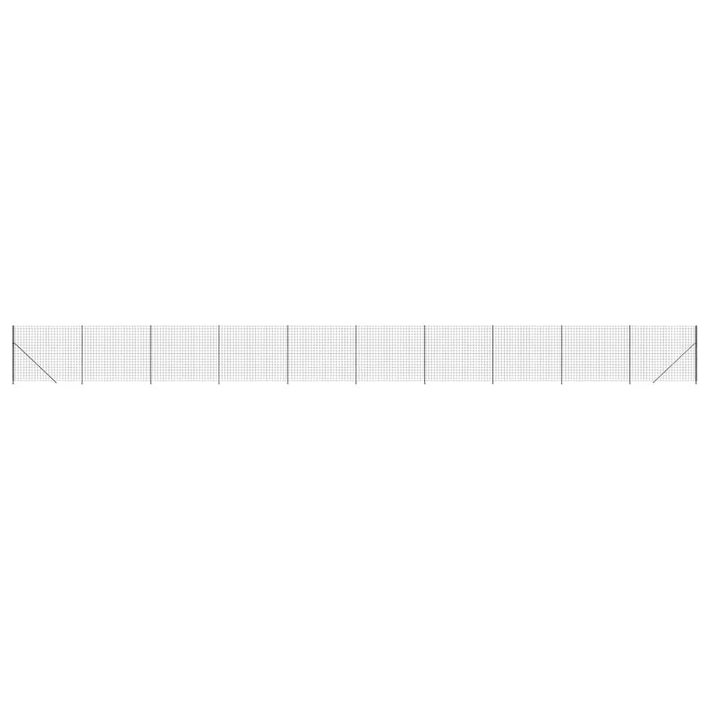 Maschendrahtzaun mit Bodenflansch Anthrazit 2x25 m