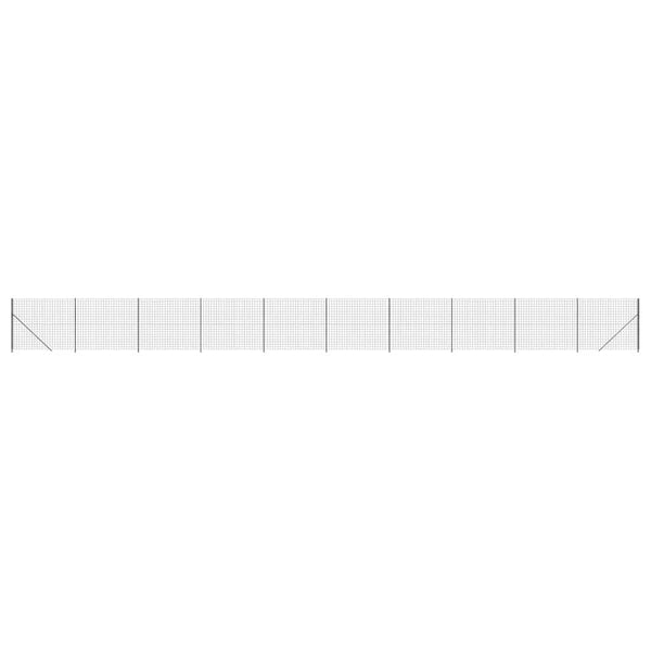 Maschendrahtzaun mit Bodenflansch Anthrazit 2x25 m