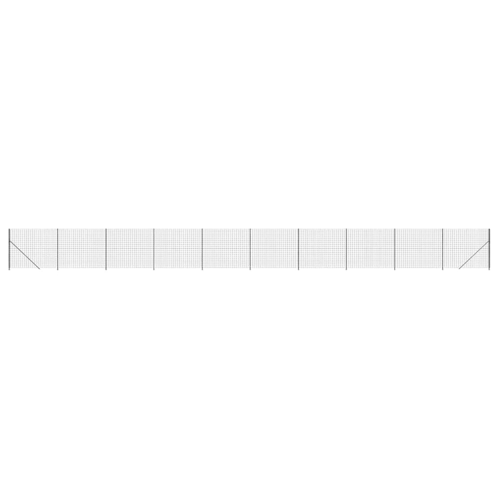 Maschendrahtzaun mit Bodenflansch Anthrazit 2,2x25 m